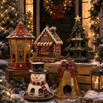 ⛄ Festive Christmas Hanging Bird Feeders – Weatherproof Wild Bird Care for Garden & Patio 🌲✨