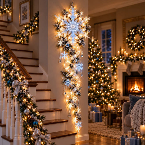 ❄️ Giant Snowflake Blizzard Trail™- Let the Snowstorm Glow Indoors