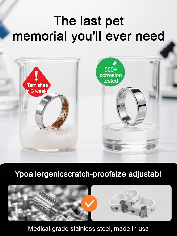 【Photo Customization】Pet Memorial Ring. Turn limited companionship into eternal remembrance. 🐾💍
