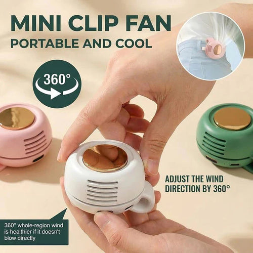 🔥Summer Sale - Portable Silent Mini Bladeless Electric Fan with Rotating Body and Three-Speed Adjustable Silent Cooling