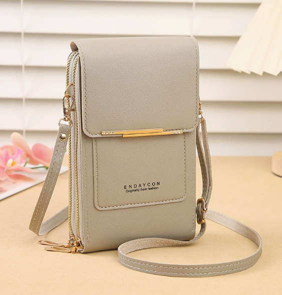 🔥【Multi-Functional Touchscreen Zipper Pouch】Smart Touch Crossbody: 1S access to phone, No more dropped screens!