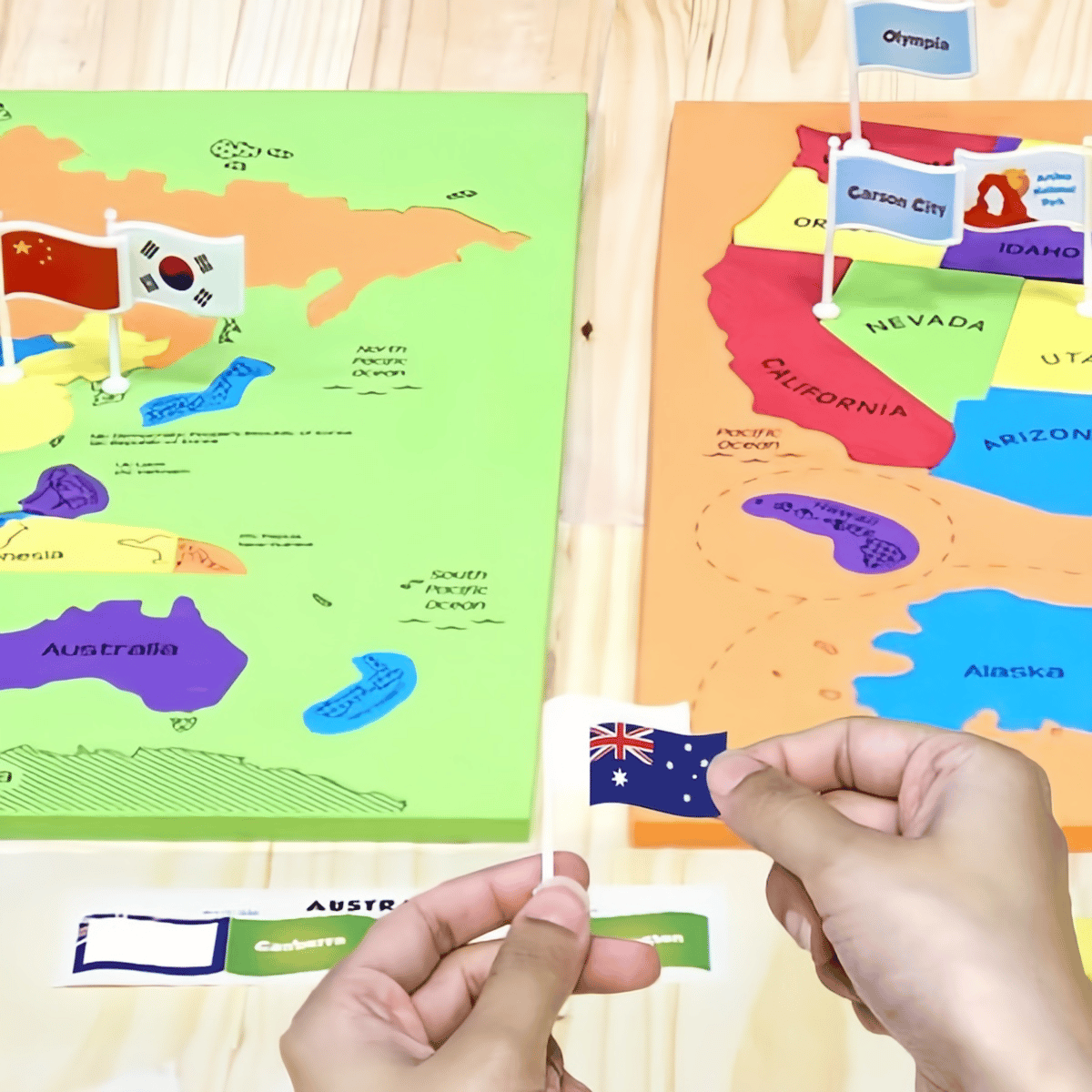 🔥Last Day 49% OFF - 🌍 World Map & USA Map Puzzle Set