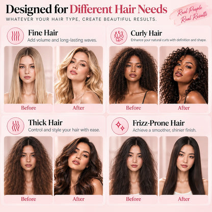 🎀 5-in-1 Hair Styler for Curls, Waves & More