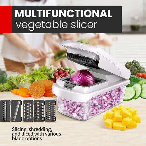 🔥14-in-1 Multifunctional Vegetable Chopper – Chop, Slice & Dice Instantly!