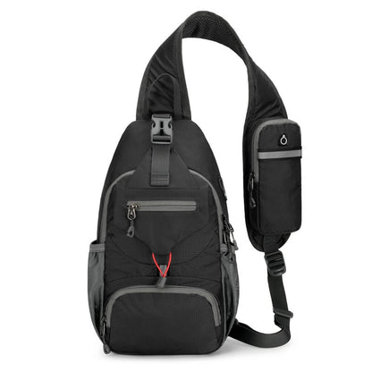 🌟 Packable Small Crossbody Sling Backpack with Side Pouch - ✨ Perfect for Hiking and Traveling