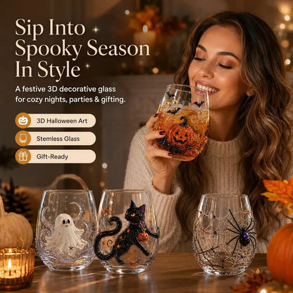 🔥 LAST DAY-60% OFF | 🎃 3D Halloween Glasses - Perfect for parties and cozy autumn bars