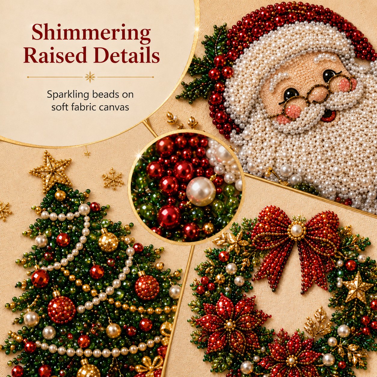 🌲DIY Pearl Diamond Painting Art  Christmas Series Kit -🧘Relaxing & Beginner-Friendly