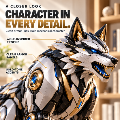 🐺 2-in-1 Egg-to-Wolf Transforming Figure | Mechanical Wolf Display & Gift 🎁