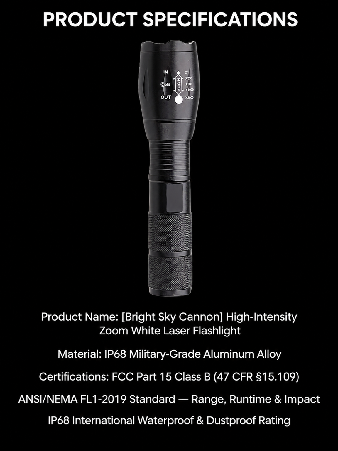 💡 New 2026 white laser flashlight – extraordinary brightness, long range!