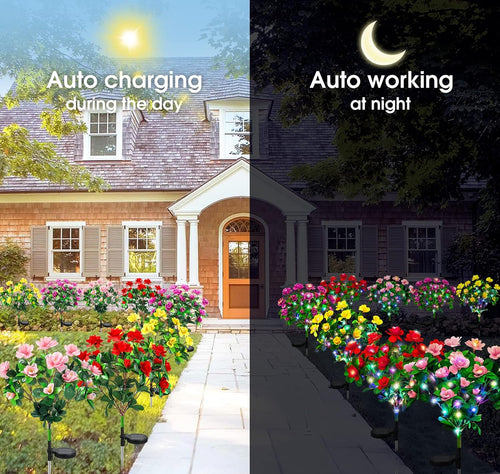 🌸Blitzverkauf✨Kaufe 1, erhalte 1 gratis – LED-Solar-Blumenlichter Azalee
