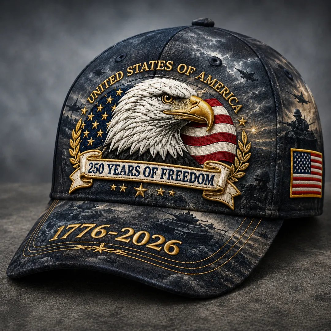 ✨250 Years of Freedom Eagle Cap | Patriotic Vintage Baseball Hat – 1776–2026 American Tribute Edition