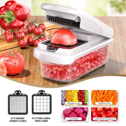🔥14-in-1 Multifunctional Vegetable Chopper – Chop, Slice & Dice Instantly!