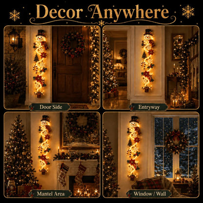 🔥Last day with huge discounts!– 🎄Glowing Christmas Door Hanger | 6 Festive Lighted Designs with Warm Glow, Dimensional Details & Space-Saving Vertical Décor ✨
