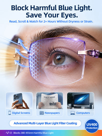 Reading glasses and sunglasses combined — no more hauling a second pair around!
