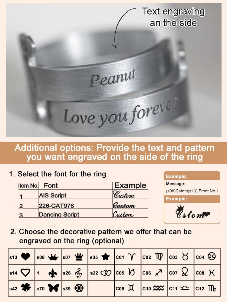 【Photo Customization】Pet Memorial Ring. Turn limited companionship into eternal remembrance. 🐾💍