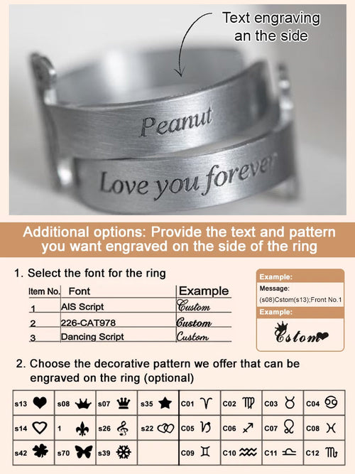【Foto-Personalisierung】Tier-Erinnerungsring. Verwandle begrenzte Begleitung in ewige Erinnerung. 🐾💍