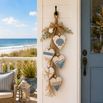 🤎 Handcrafted Hanging Heart Wall Decor – A Heartwarming Gift for Every Home