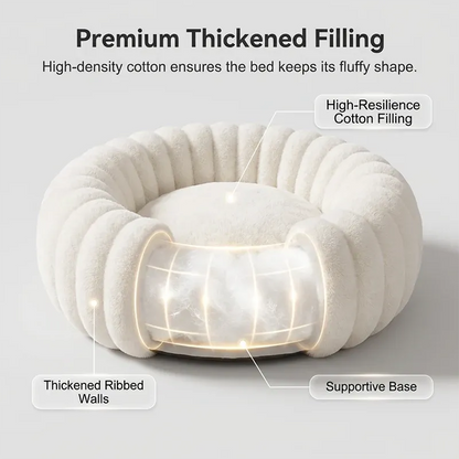 🎉 2026 Sale — Over 52,000 Sold! 🐾 Ultra-Soft Round Calming Cat & Dog Bed – Raised Rim Design 🛌
