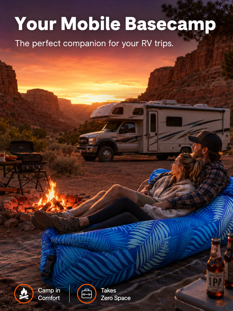🏕️ Zero-Gravity Lounger | 3S Wind Setup | 400lbs Support | Pocket-Sized | Ergonomic Headrest 🌊
