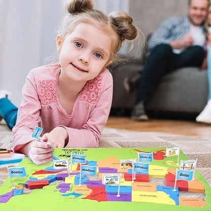 🔥Last Day 49% OFF - 🌍 World Map & USA Map Puzzle Set