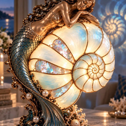 ✨ Moon Tide Mermaid Nautilus Lamp🐚✨