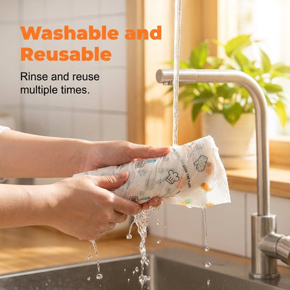 50Pcs Per Roll Reusable Cleaning Lazy Rags✨