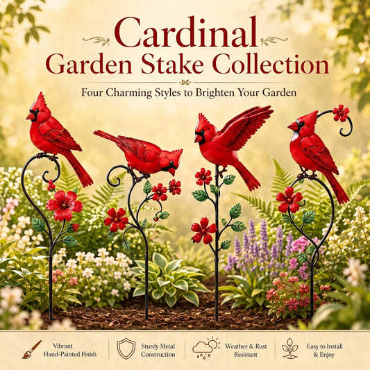 🐦 Red Cardinal Garden Stake Decoration – Bring Vibrant Color & Timeless Charm to Your Garden