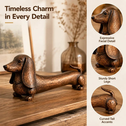🐶✨Handcrafted Wooden Dachshund Figurine