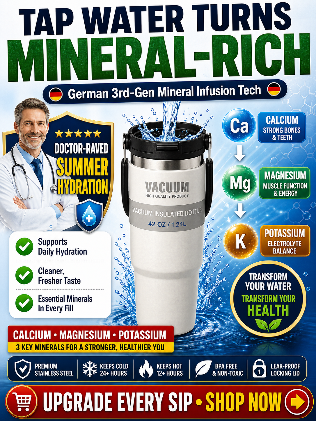 【Last 50 Units】120-Hour Cold Insulation | German Mineral Injection Technology | 100% Leak-Proof
