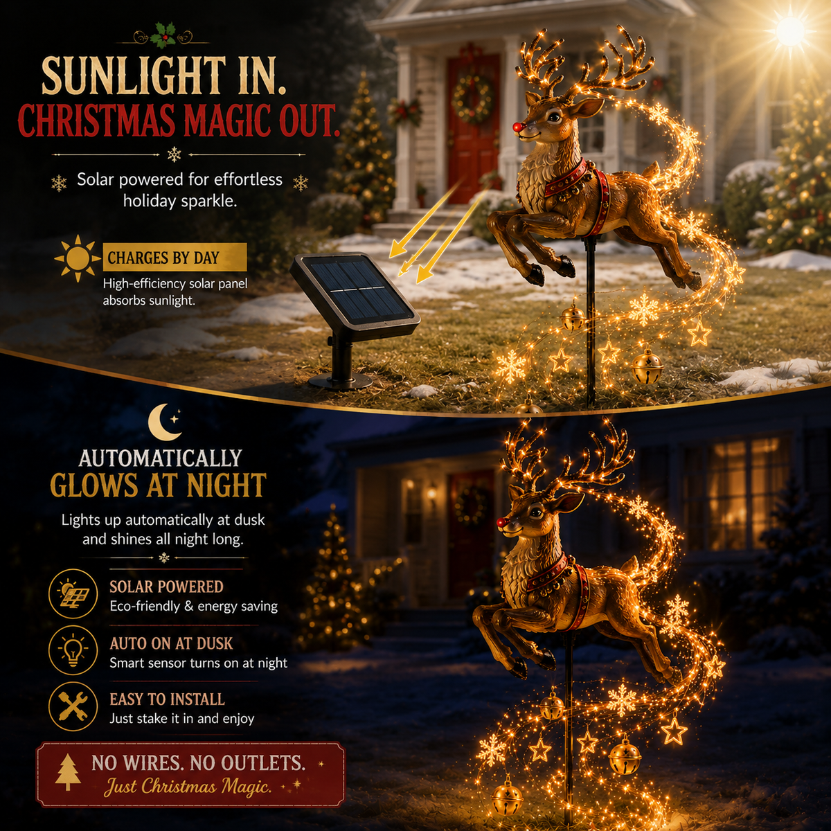 🎄Last day 50% Off🎄✨Christmas Magic Garden Collection - Transform Your Yard Into A Winter Wonderland With Enchanted Flowing Lights