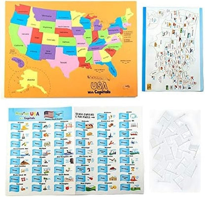 🔥Last Day 49% OFF - 🌍 World Map & USA Map Puzzle Set