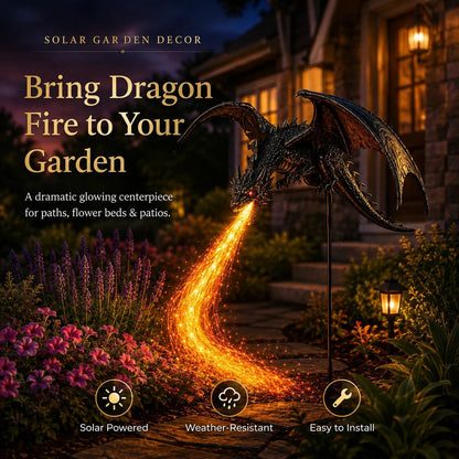 🔥 47% OFF | Solar Fire-Breathing Dragon Garden Stake Light 🐉