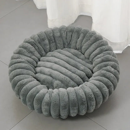 🎉 2026 Sale — Over 52,000 Sold! 🐾 Ultra-Soft Round Calming Cat & Dog Bed – Raised Rim Design 🛌