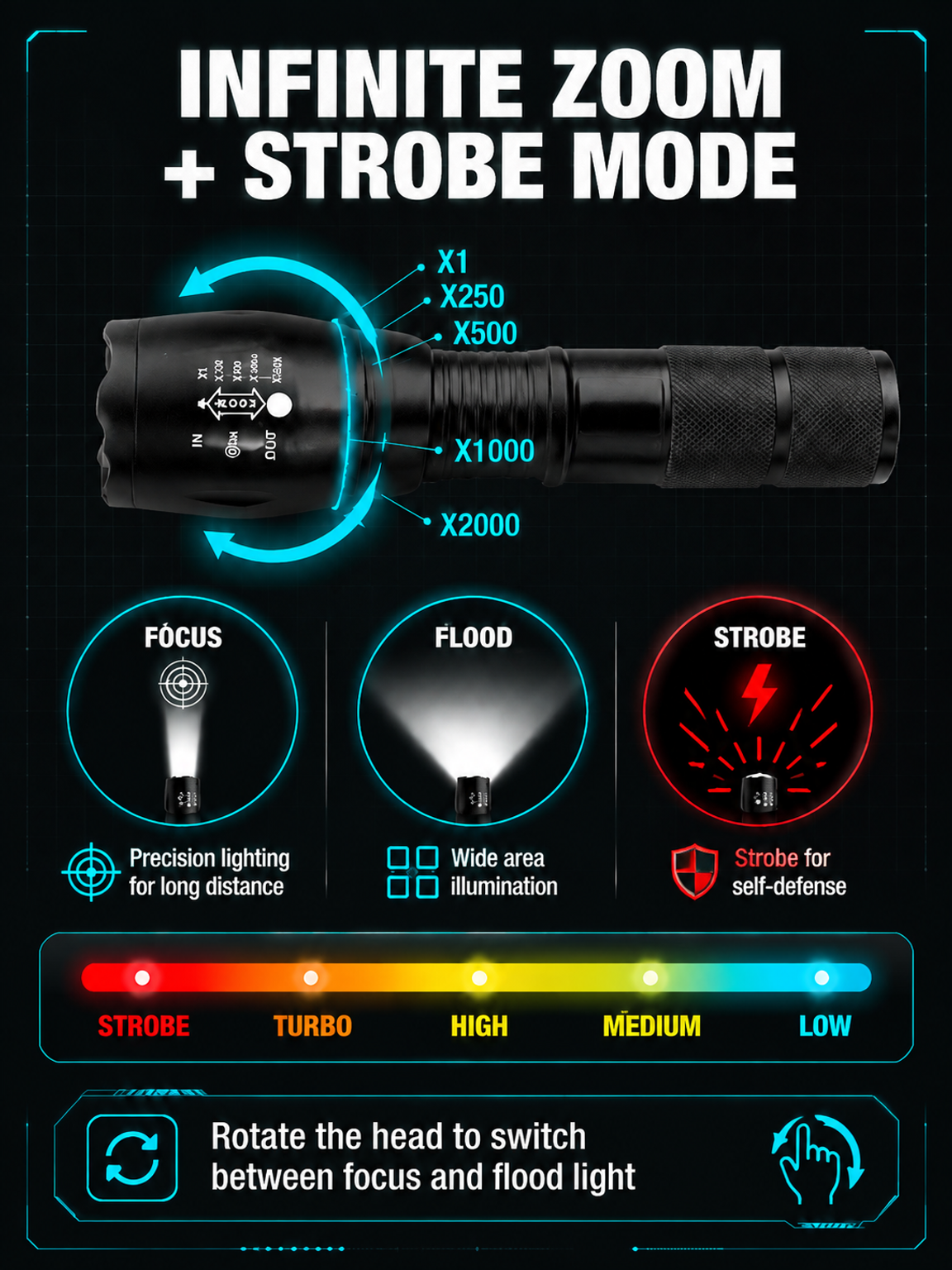 💡 New 2026 white laser flashlight – extraordinary brightness, long range!