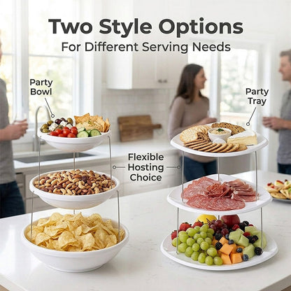 Foldable Pop-Up Snack Serving Trays
