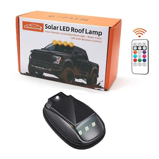 🚗 Solar Car Roof RGB Light | Remote Control LED Strobe Lamp
