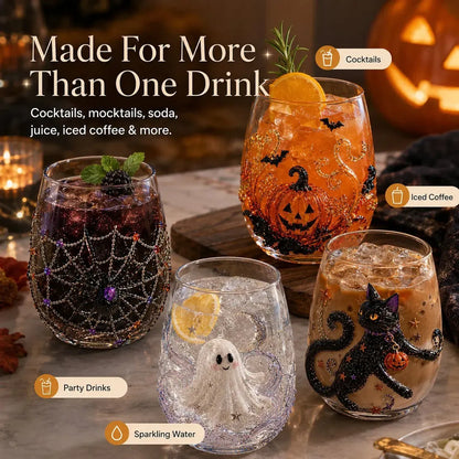 🔥 LAST DAY-60% OFF | 🎃 3D Halloween Glasses - Perfect for parties and cozy autumn bars