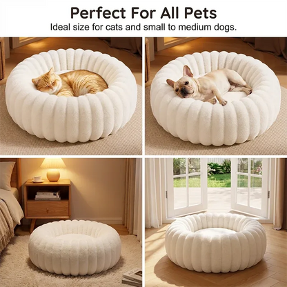 🎉 2026 Sale — Over 52,000 Sold! 🐾 Ultra-Soft Round Calming Cat & Dog Bed – Raised Rim Design 🛌