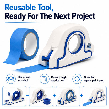 Easy Painter’s Tape Applicator Tool.Tape faster. Cut cleaner. Paint with straighter edges.