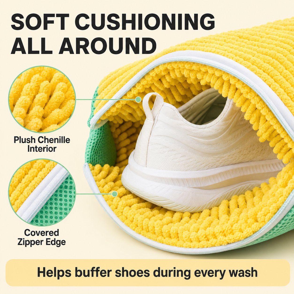 👟 360° Shoe Washing Bags – Deep Clean Sneakers Without Hand Scrubbing