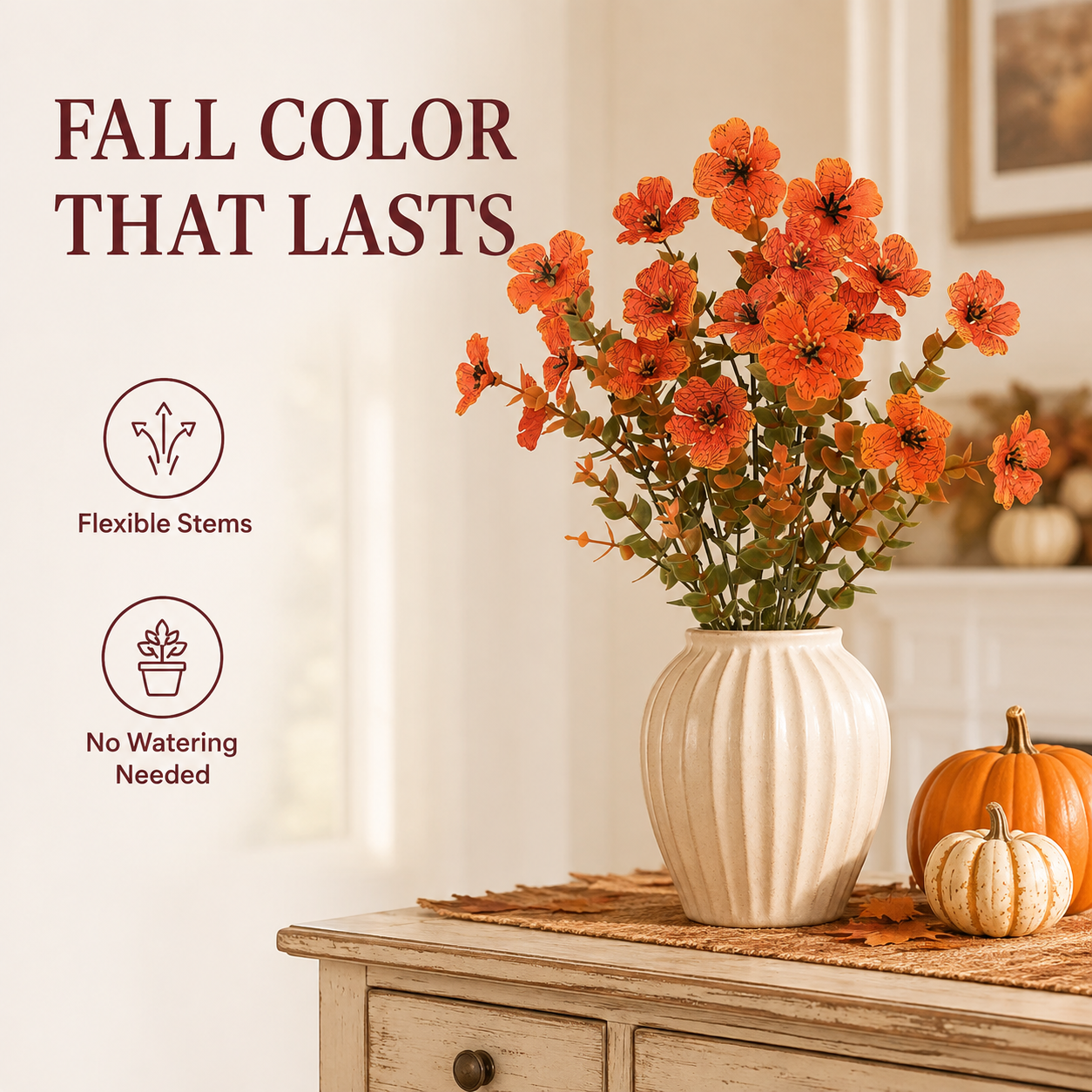 🎁  Last Day 50% OFF - Fall Artificial Flowers For Halloween &amp; Autumn Decor