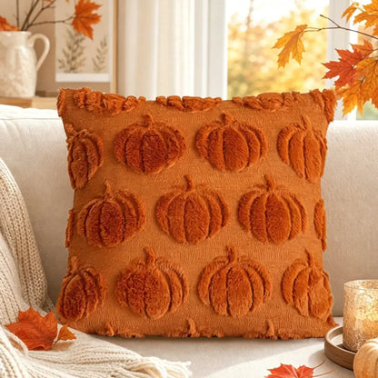 🎃 Limited-Time Fall Offer – Cozy 3D Bow Pumpkin Pillow Cover