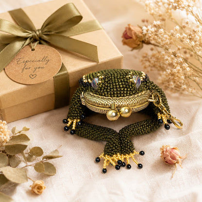 🐸 Frog Coin Purse Collection – Finished Handmade Purse & DIY Crochet Kit