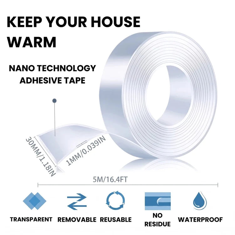 🏡 Universal Door Gap Seal Tape | Block Drafts, Dust & Bugs Instantly