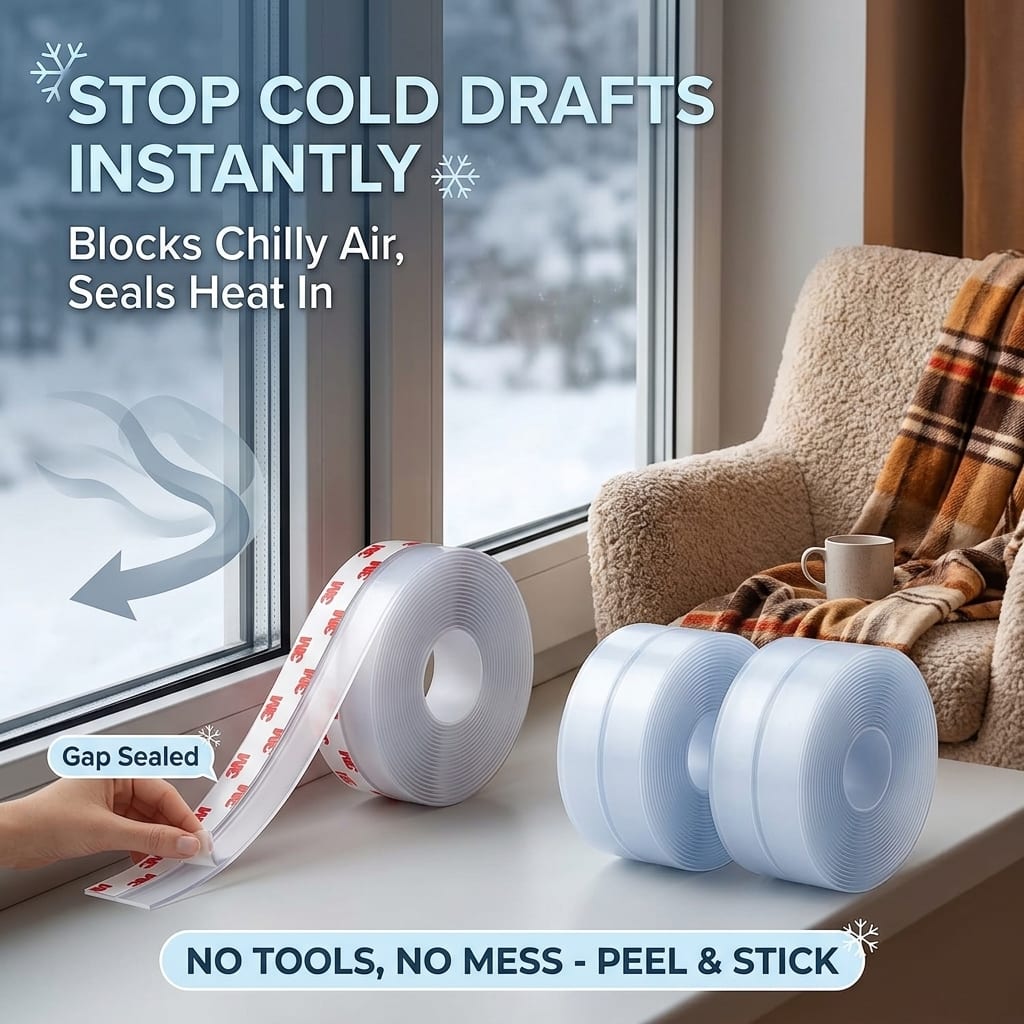 Universal Door Gap Seal Tape – Draft, Dust & Bug Blocker