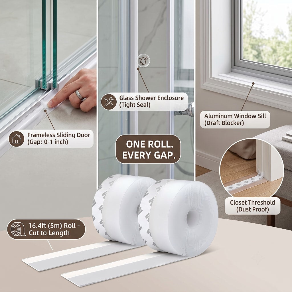Universal Door Gap Seal Tape – Draft, Dust & Bug Blocker
