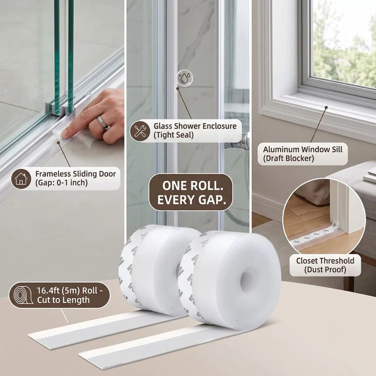 🏡 Universal Door Gap Seal Tape | Block Drafts, Dust & Bugs Instantly