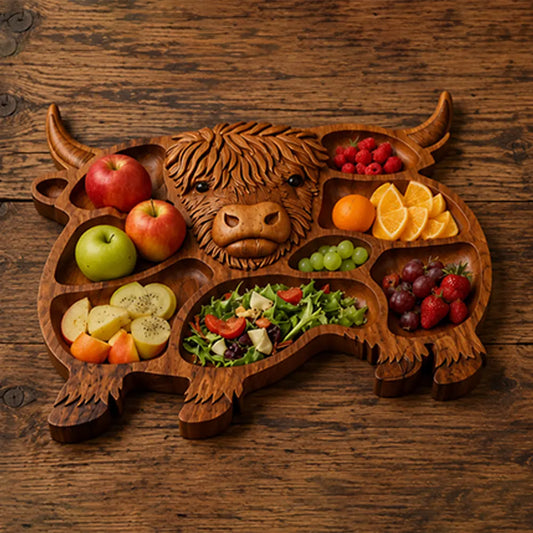 🔥Today’s Deal! Highland Cow Charcuterie Board for Farmhouse Kitchens