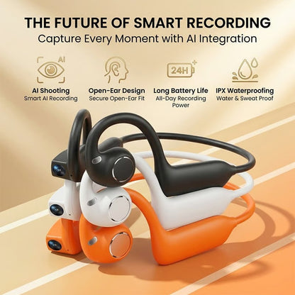 AI Camera Open Ear Headphones