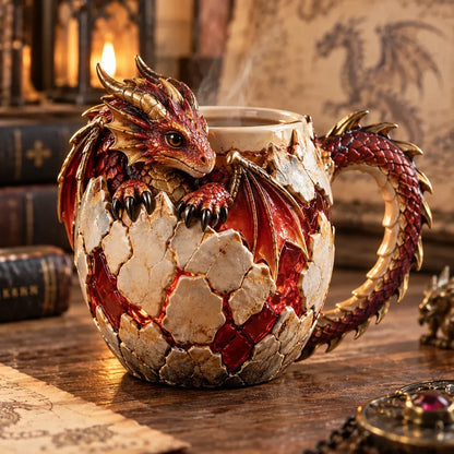 ⏳ Last Day 50% OFF – 🐉 Dragonbound Realms Sculpted Dragon Mug Collection | 6 Fantasy Realm Designs with Raised 3D Dragon Details ☕